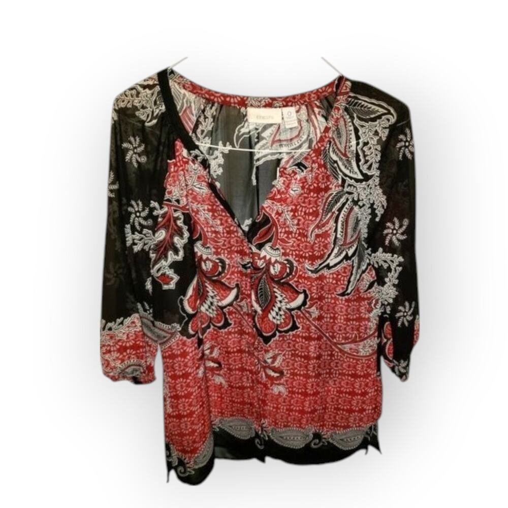 Chico's NWT Peasant top Size 4 | Small | Chico's sizing 0
